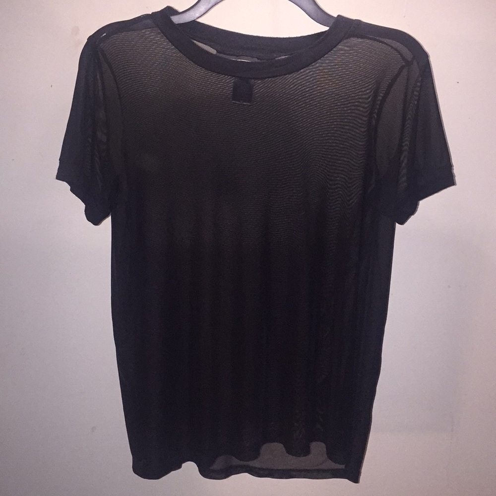 Sheer black top